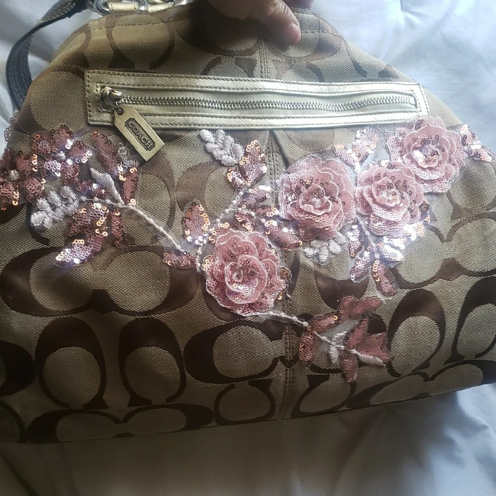 Coach Brown and Pink Travel Bags with Signature Monogram Personally Restored - Picture 8 of 14